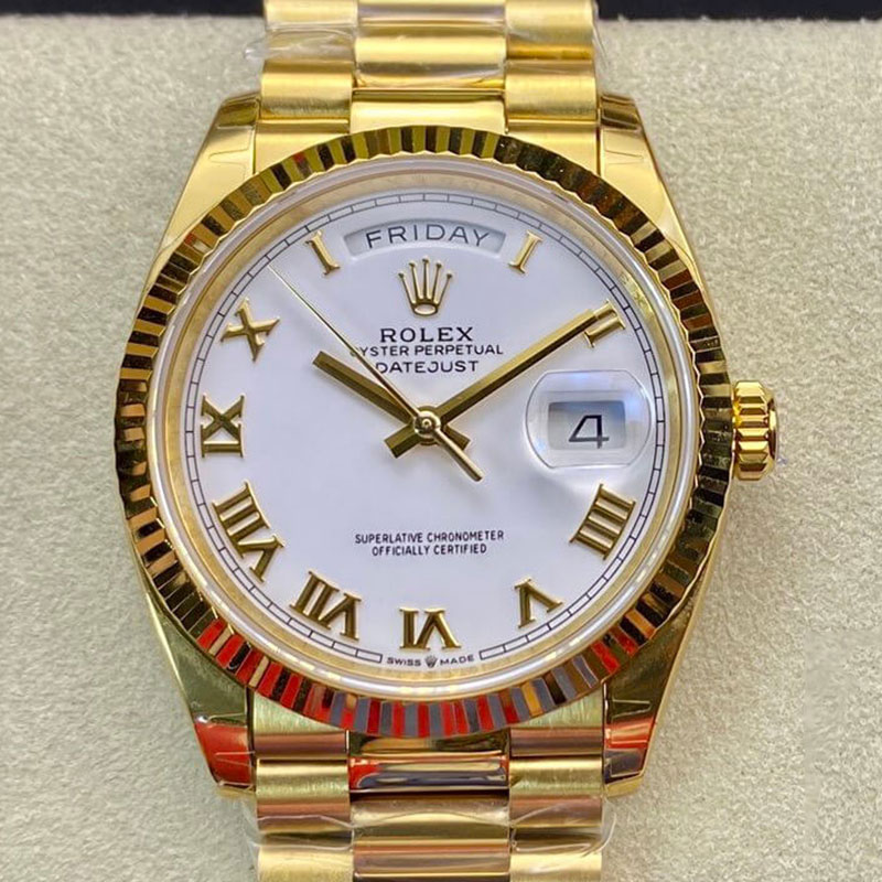 【GM工場】ロレックスコピー時計 デイデイトシリーズ 128238 ホワイト 36mm 